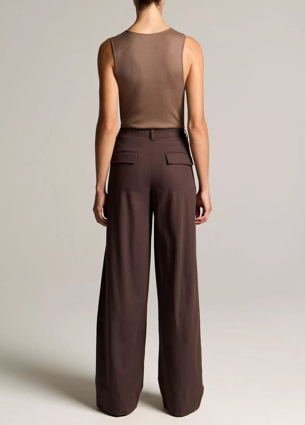Vince Mid-Rise Paneled Stretch-Cotton Pant