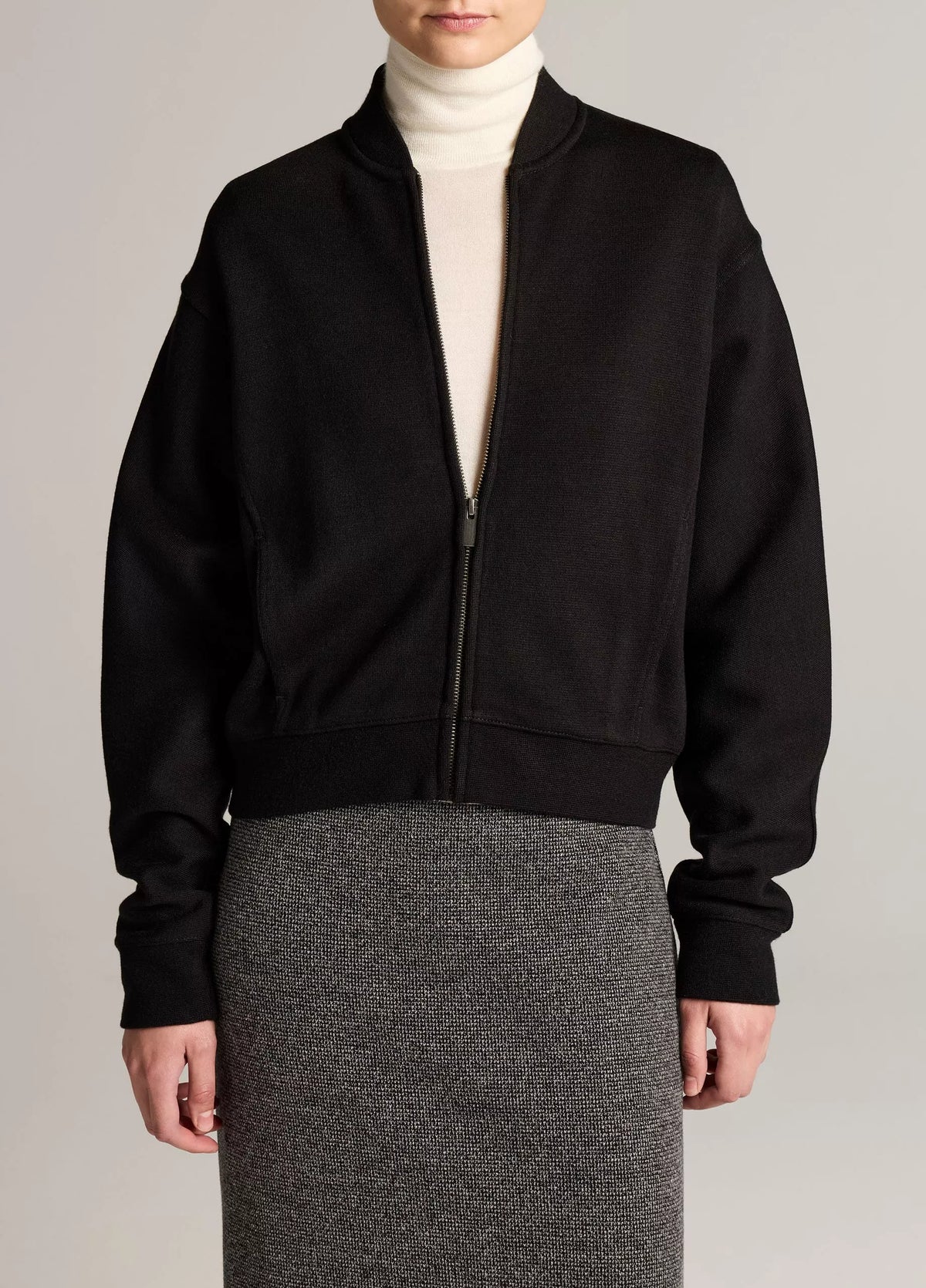 Vince Ponte Knit Bomber Jacket