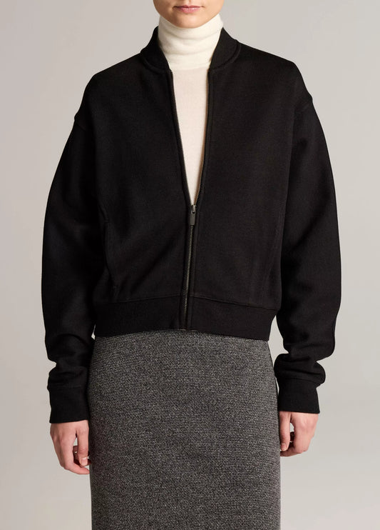 Vince Ponte Knit Bomber Jacket