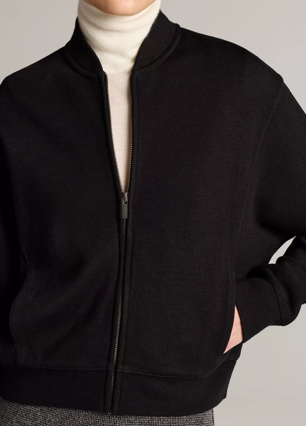 Vince Ponte Knit Bomber Jacket