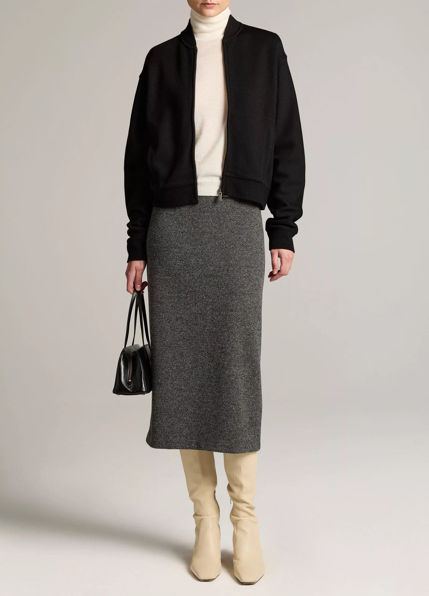 Vince Ponte Knit Bomber Jacket