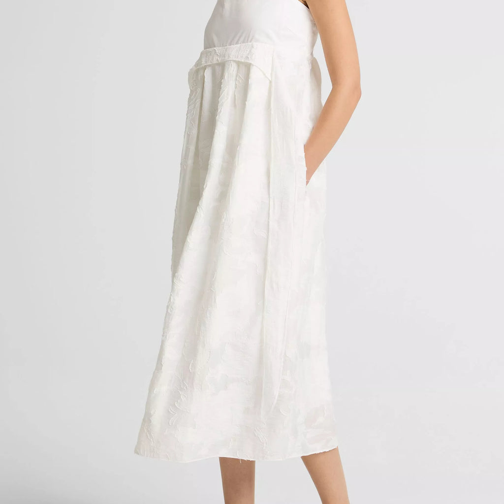 Vince Fil Coupé Mixed-Media Dress