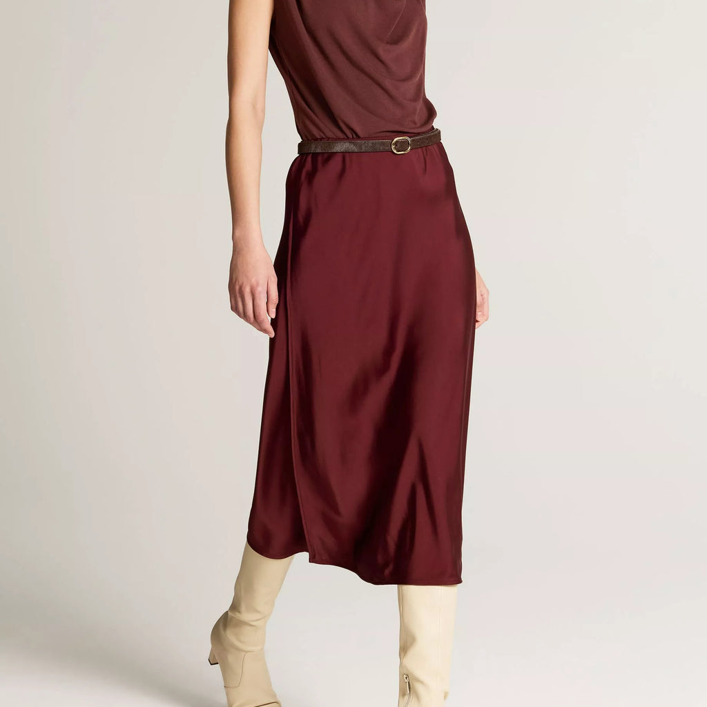 Vince Matte Satin Slip Skirt