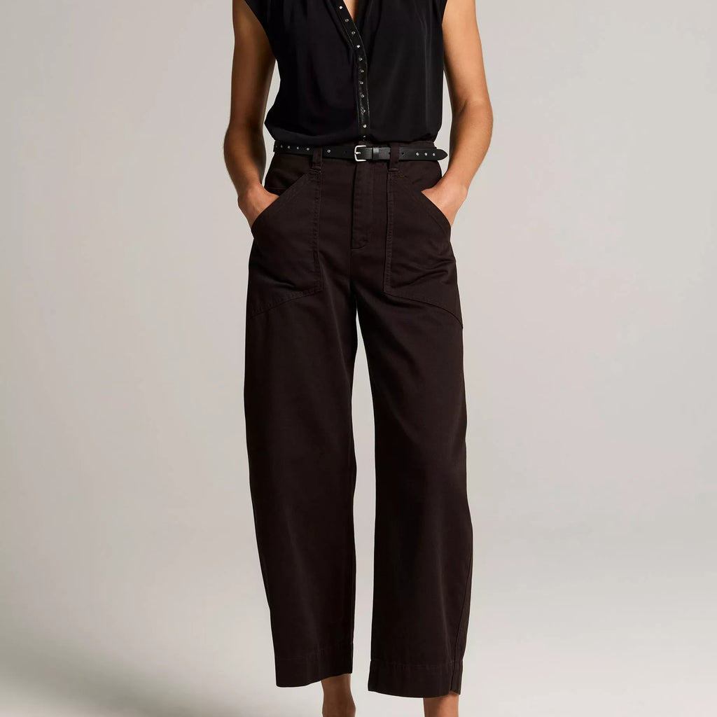 Vince Studded Matte Jersey Cap-Sleeve Top