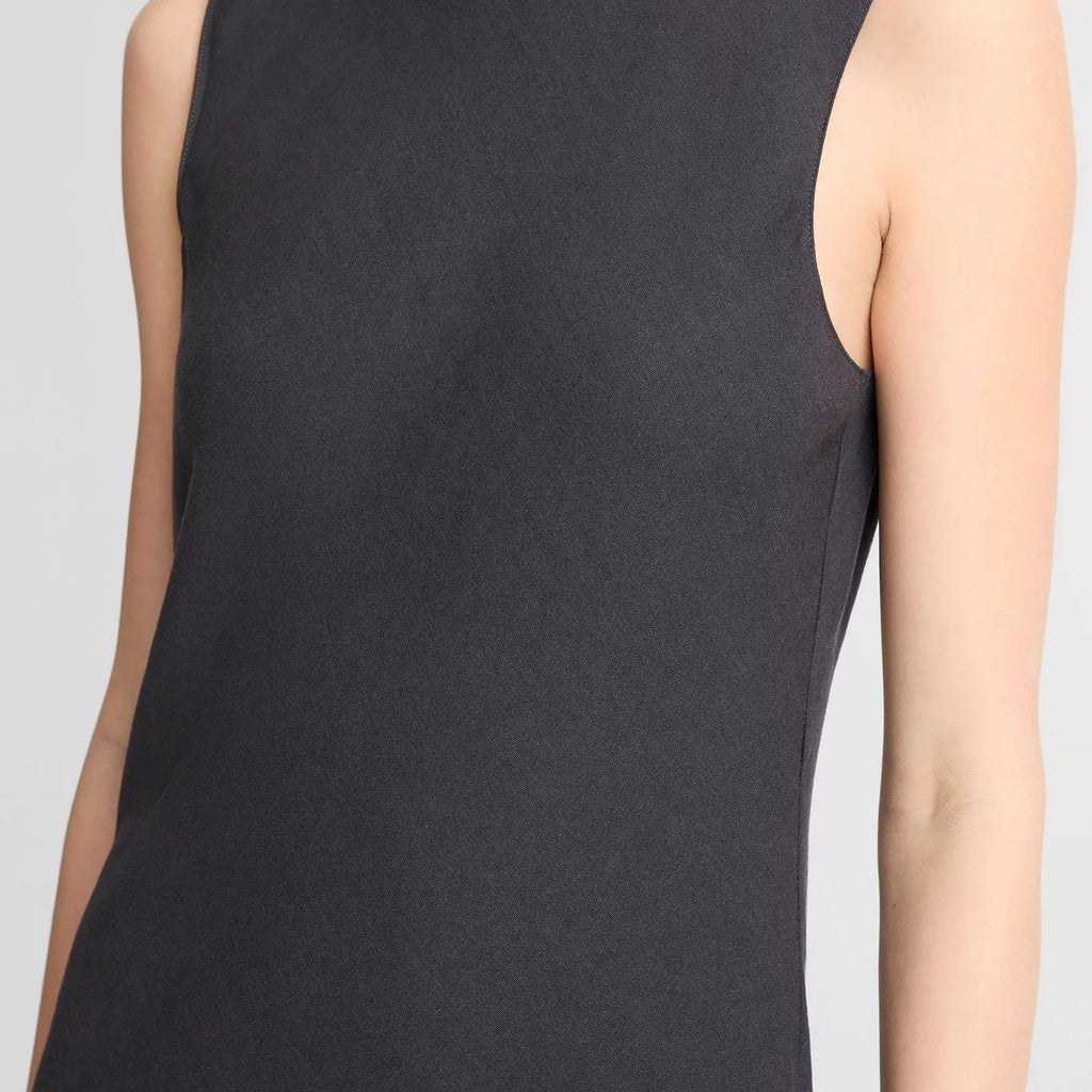 Vince Linen-Blend Bias-Cut Dress
