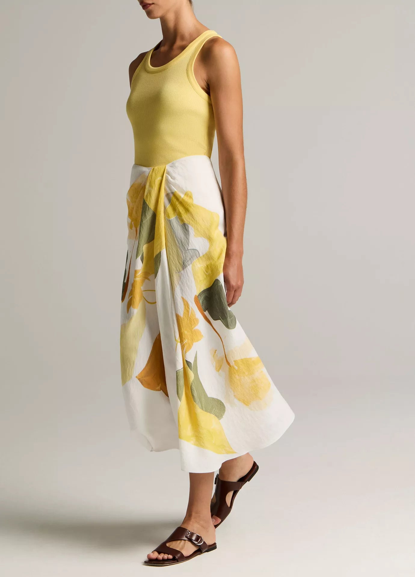 Vince Painted Abstract Floral Draped Skirt – Puritan Cape Cod