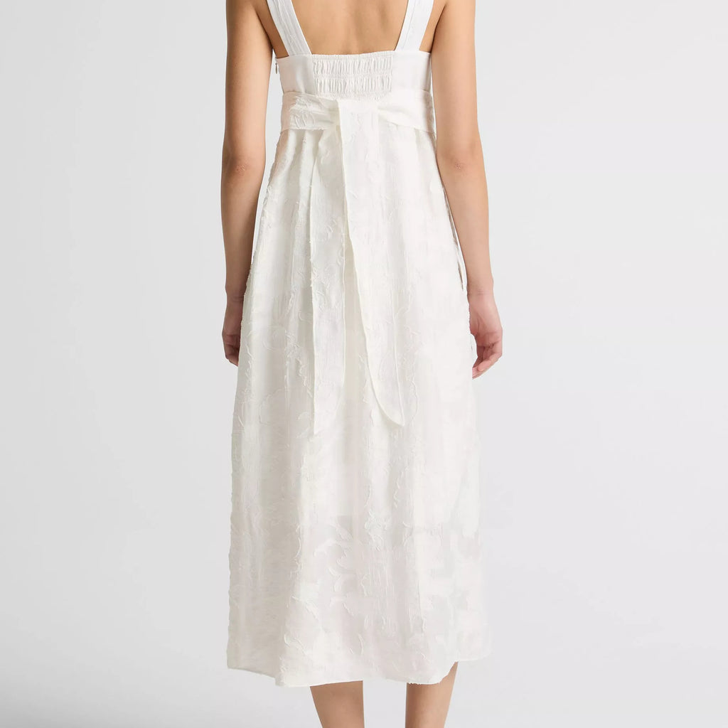 Vince Fil Coupé Mixed-Media Dress