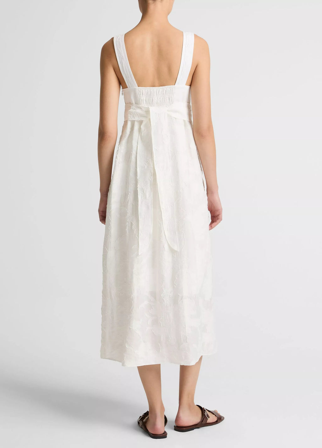 Vince Fil Coupé Mixed-Media Dress