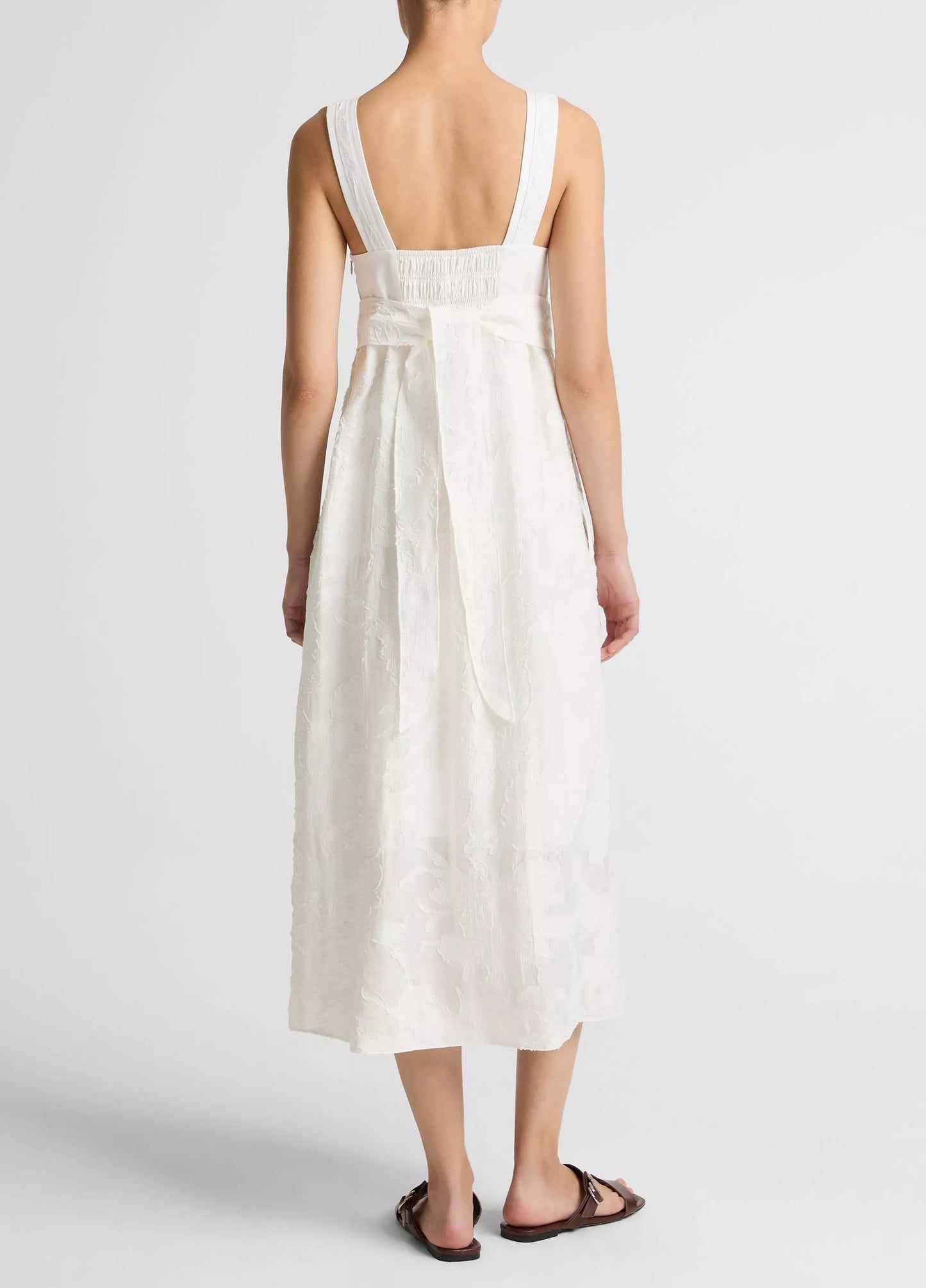 Vince Fil Coupé Mixed-Media Dress