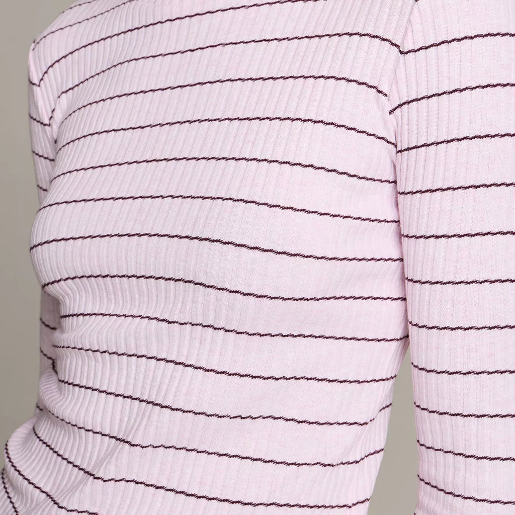 Vince Striped Ribbed Cotton Long-Sleeve T-Shirt
