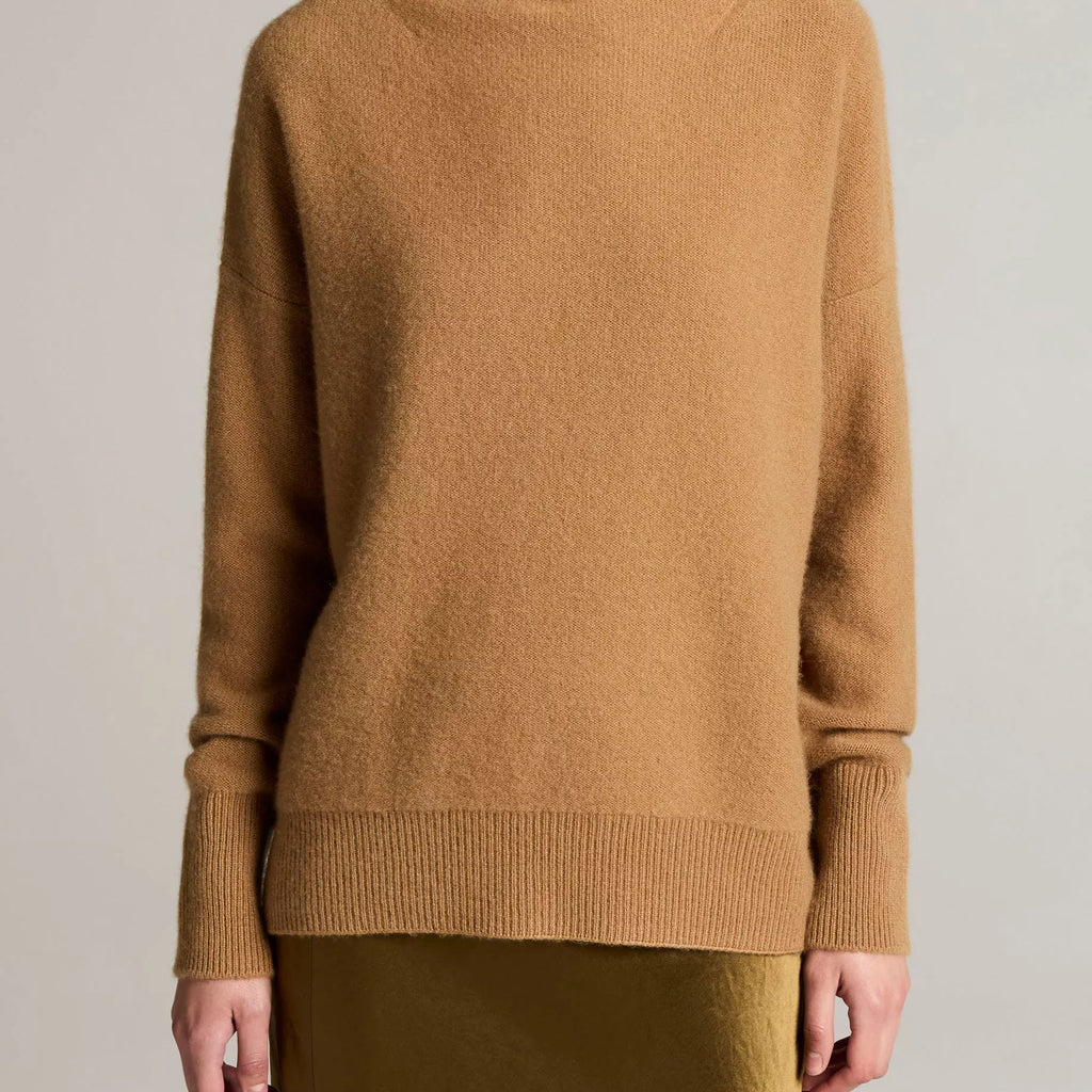 Vince Plush Cashmere Funnel-Neck Sweater