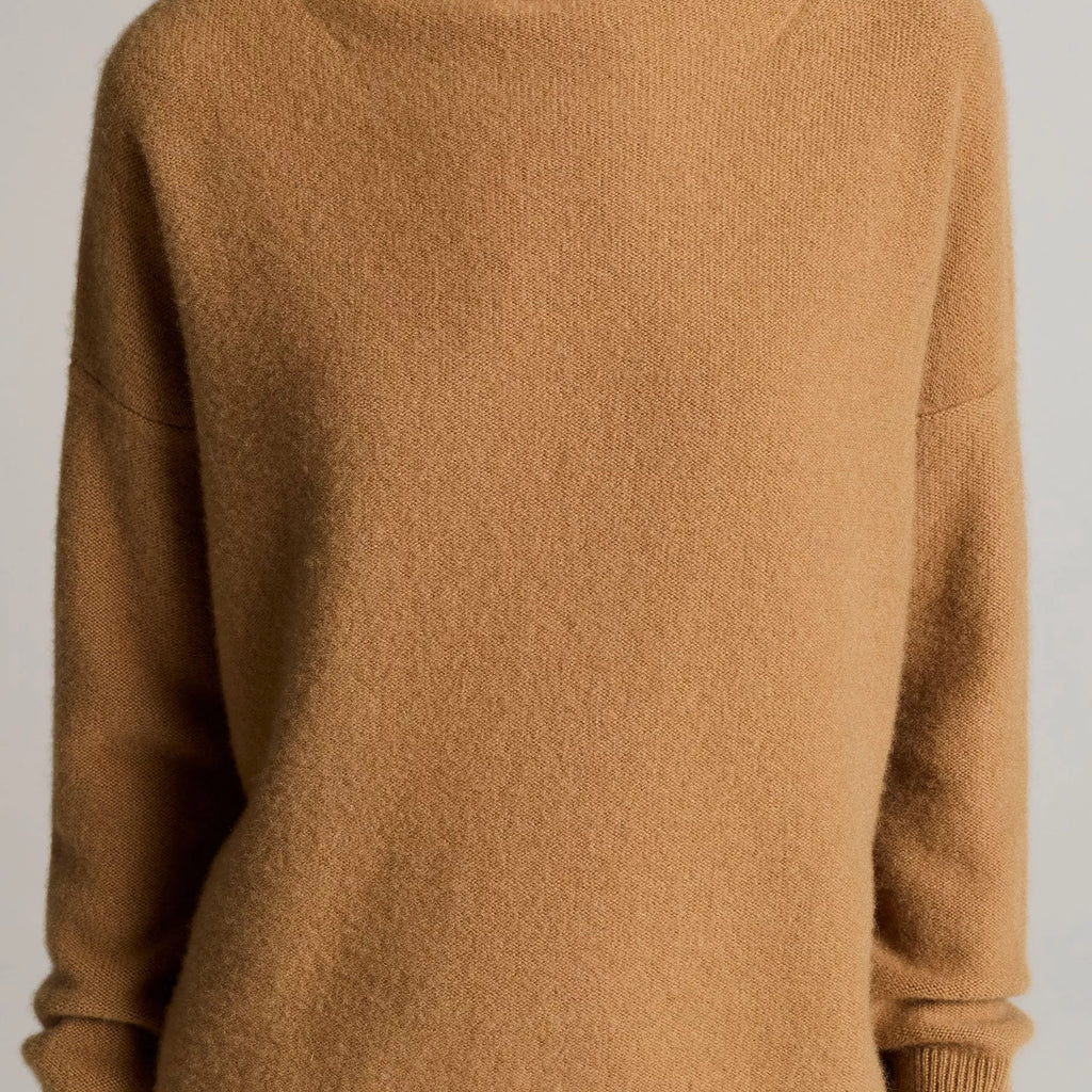 Vince Plush Cashmere Funnel-Neck Sweater