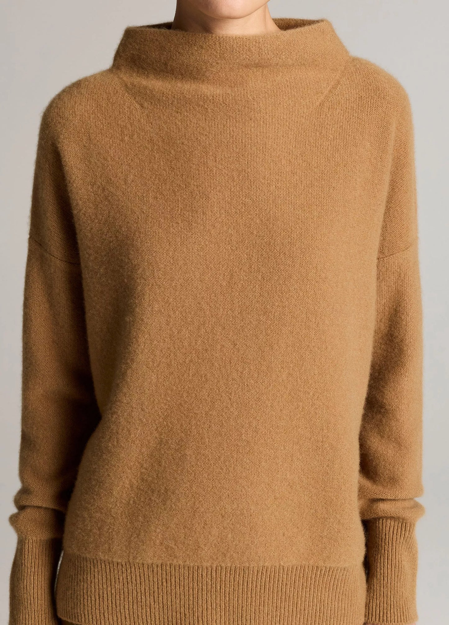 Vince Plush Cashmere Funnel-Neck Sweater