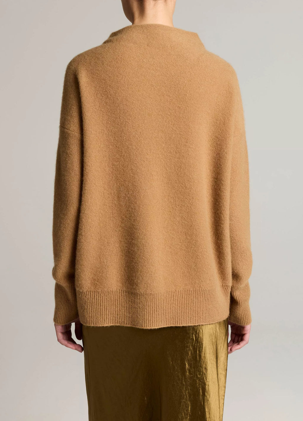 Vince Plush Cashmere Funnel-Neck Sweater