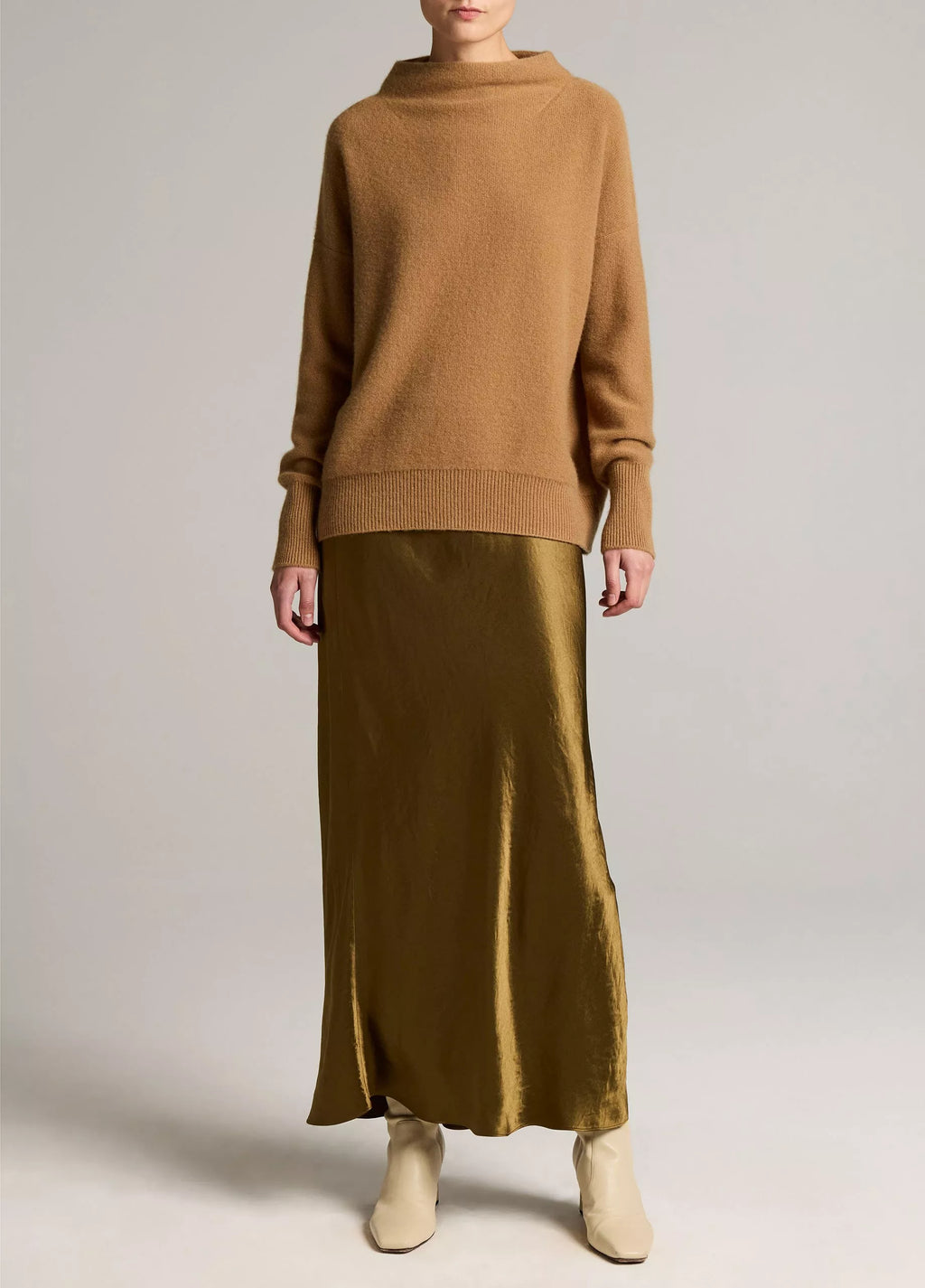 Vince Plush Cashmere Funnel-Neck Sweater