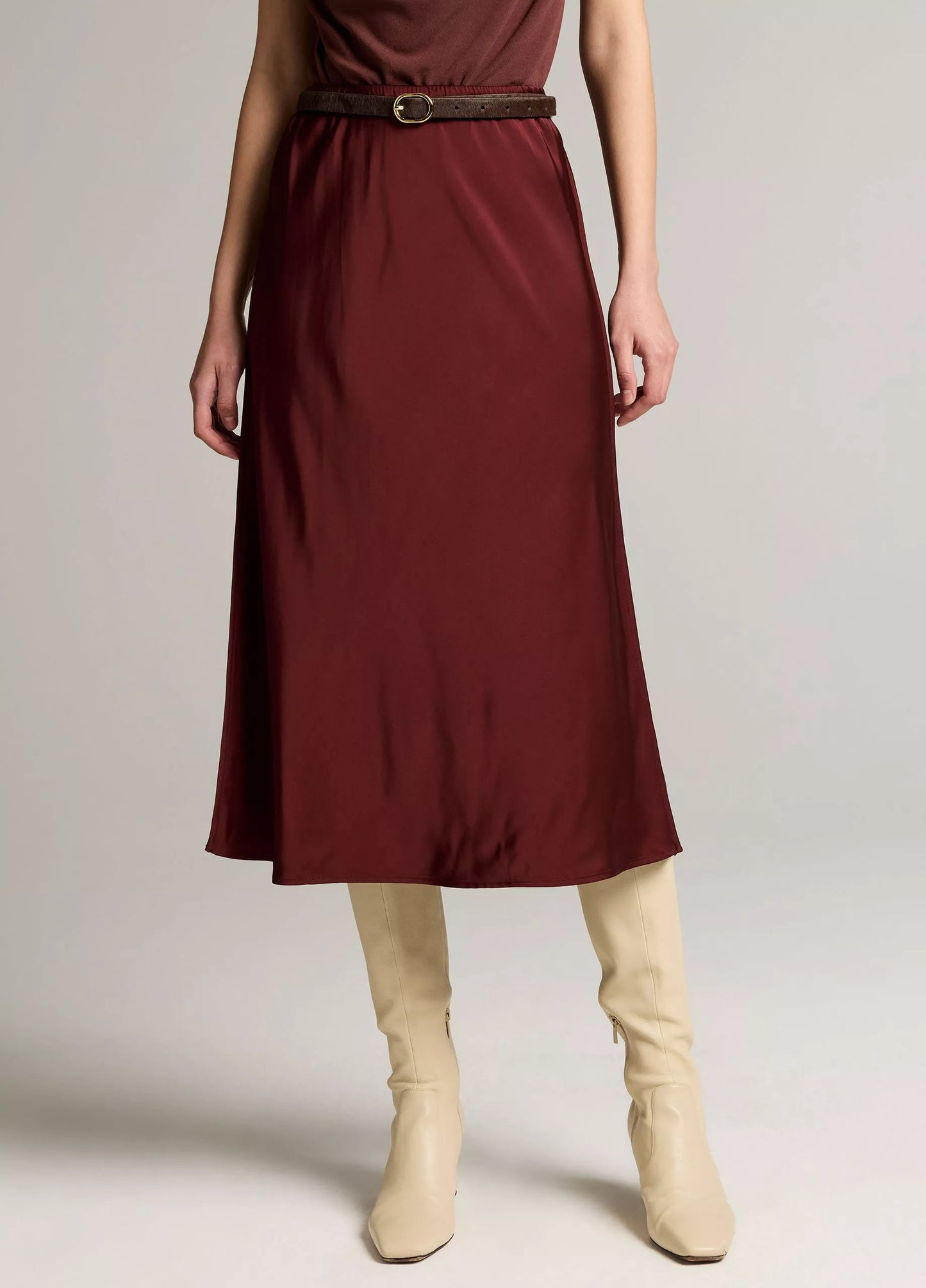 Vince Matte Satin Slip Skirt