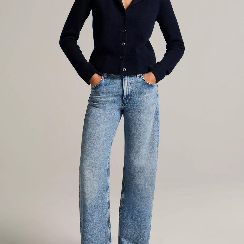 Vince Notch-Collar Double-Face Wool-Blend Cardigan