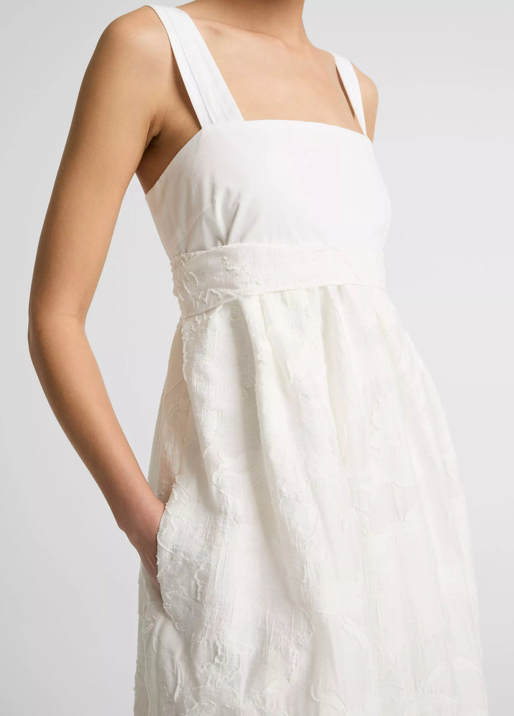 Vince Fil Coupé Mixed-Media Dress