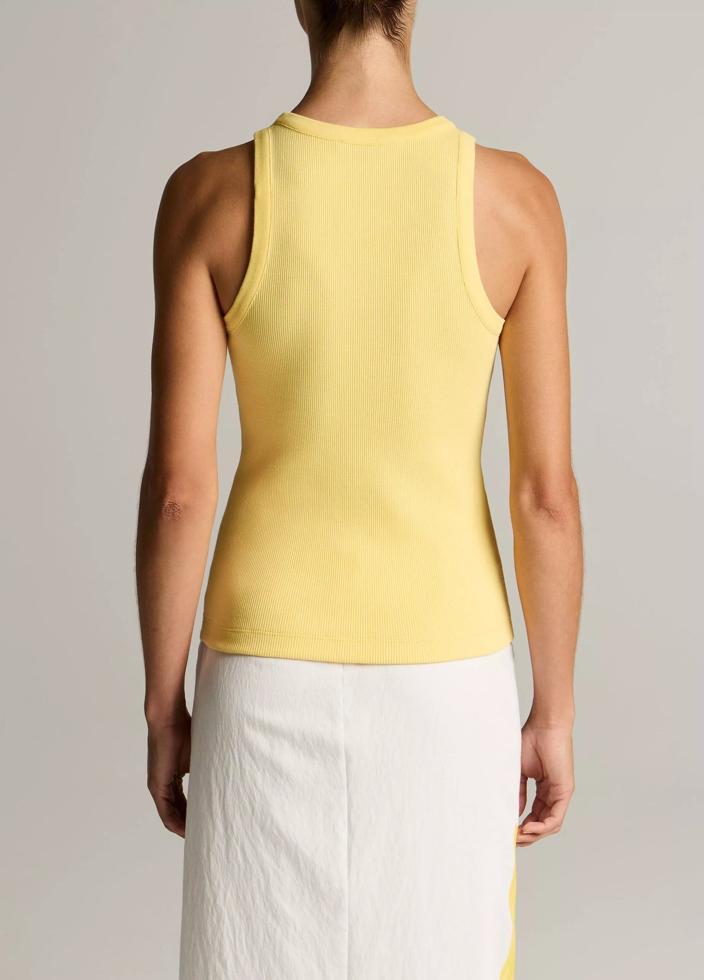 Vince Ribbed Scoop-Neck Tank