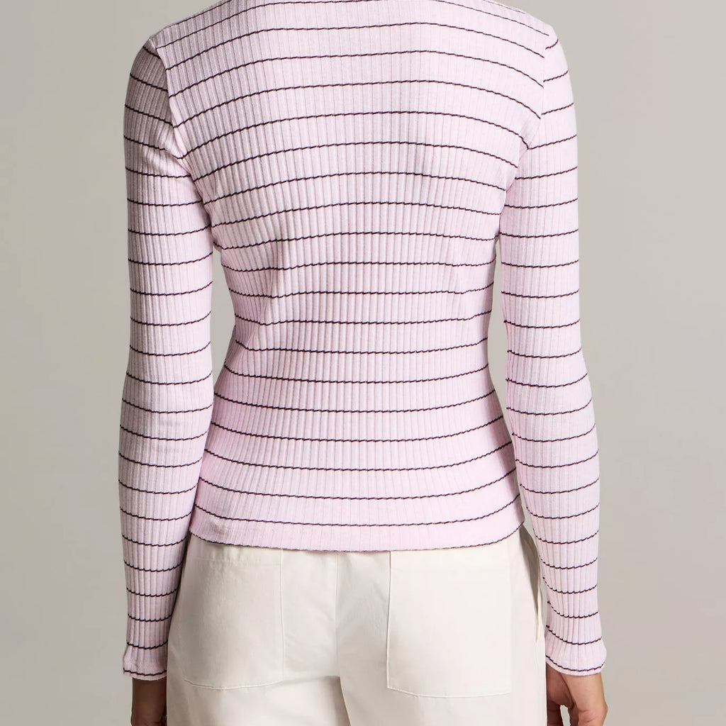 Vince Striped Ribbed Cotton Long-Sleeve T-Shirt