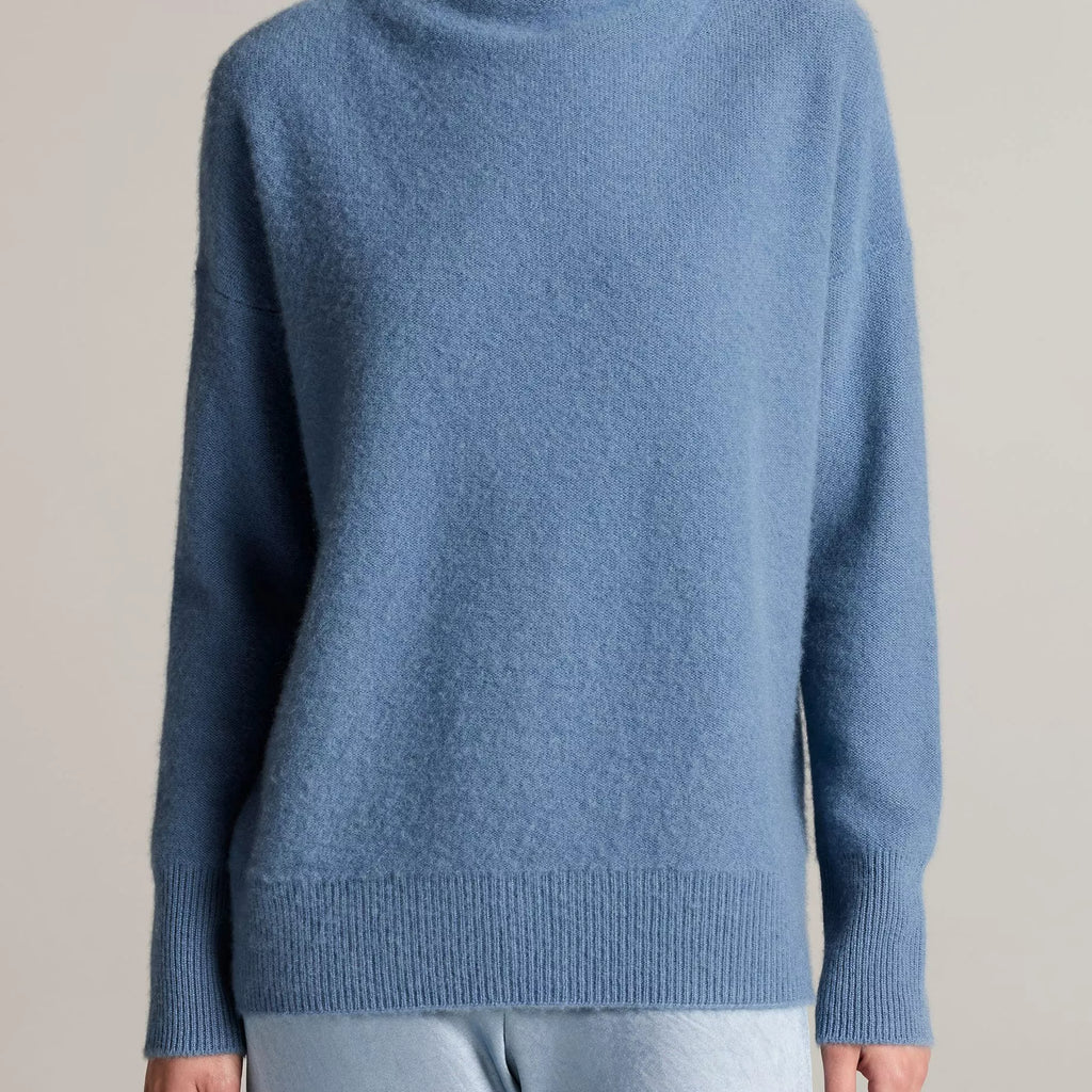 Vince Plush Cashmere Funnel-Neck Sweater