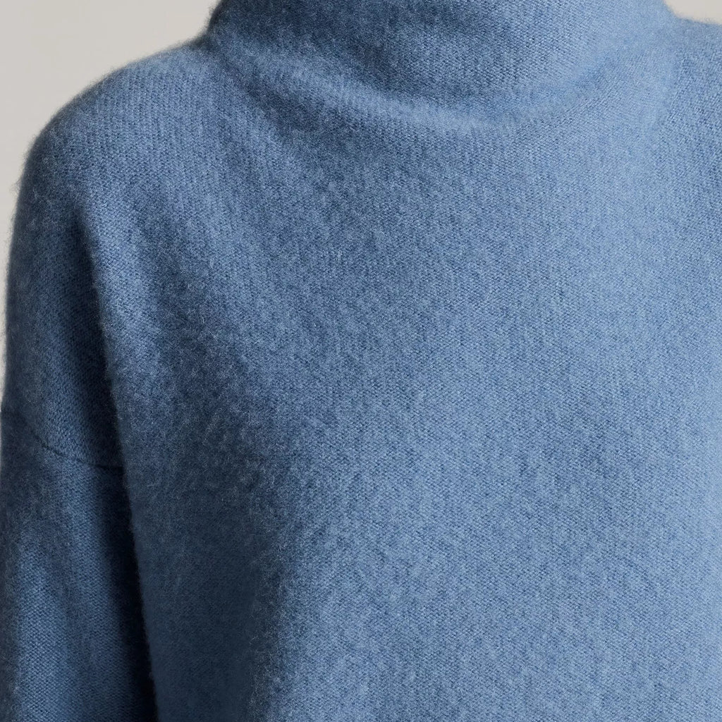 Vince Plush Cashmere Funnel-Neck Sweater