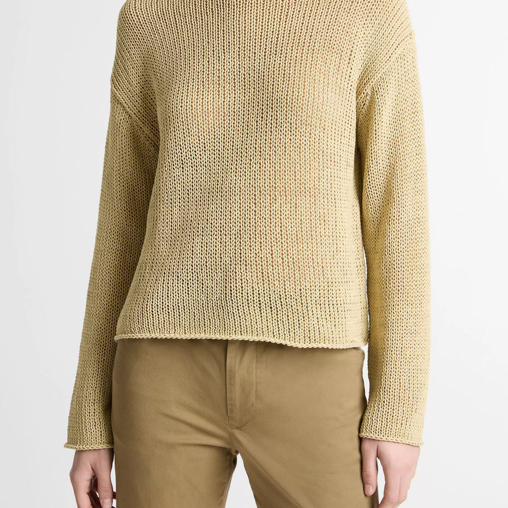 Vince Italian Coated Cotton-Blend Sweater