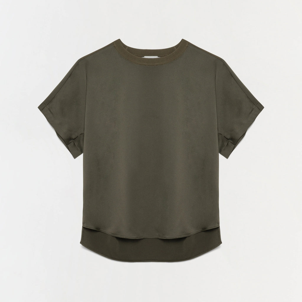Simkhai Addy Satin Combo Tee