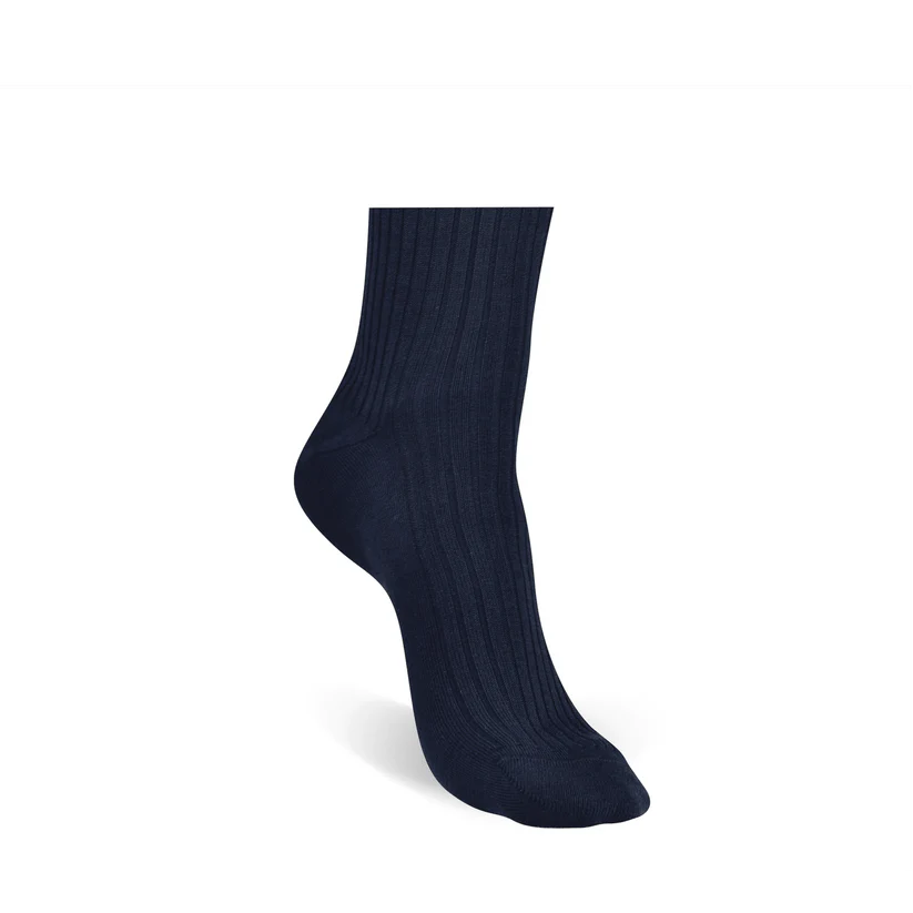 Byford Byford Island Rib Pima Cotton Dress Socks Navy / One Size