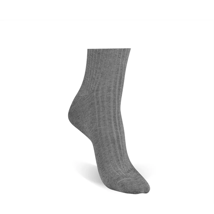 Byford Byford Island Rib Pima Cotton Dress Socks Grey Heather / One Size