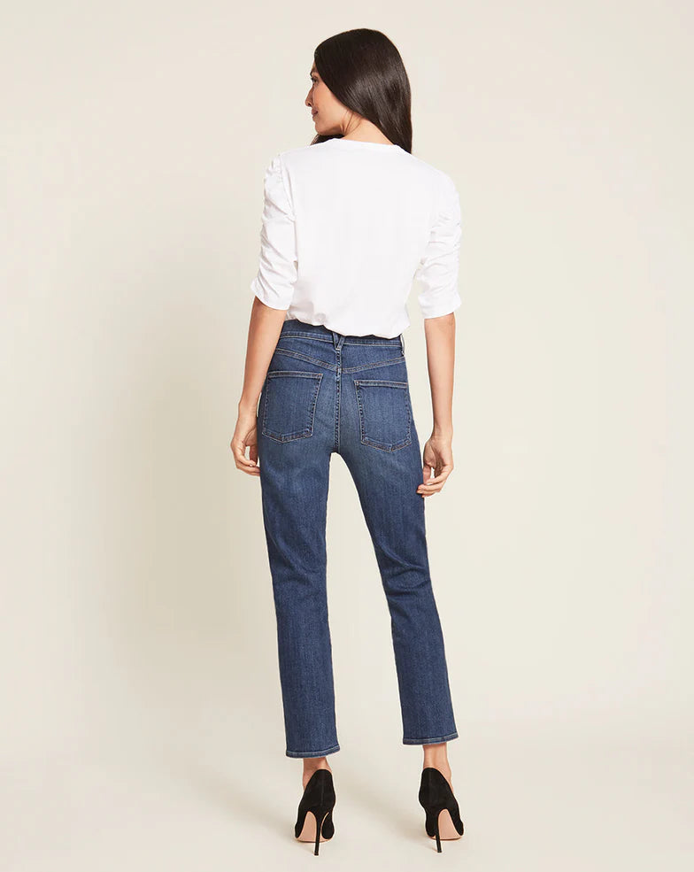 Veronica Beard Waldorf Ruched-Sleeve Tee