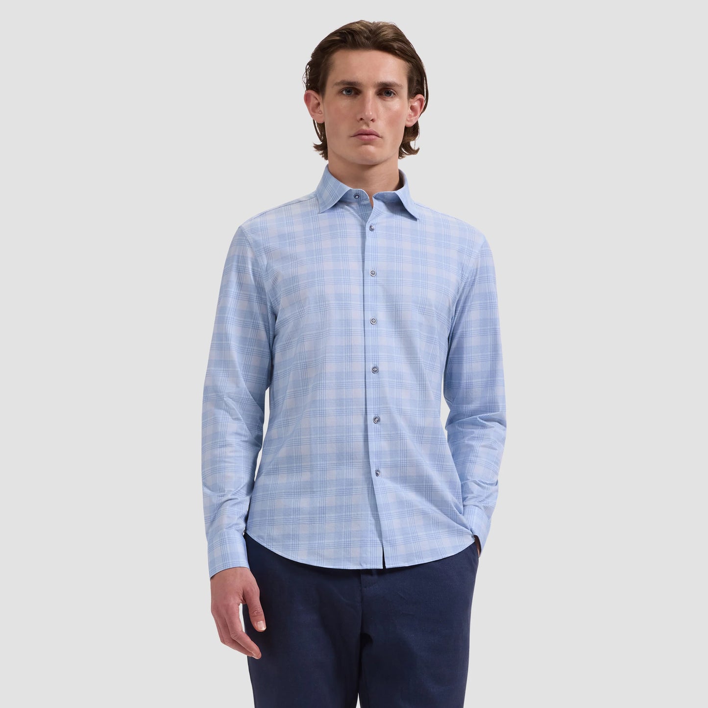 Bugatchi James OoohCotton® Graph Plaid Shirt