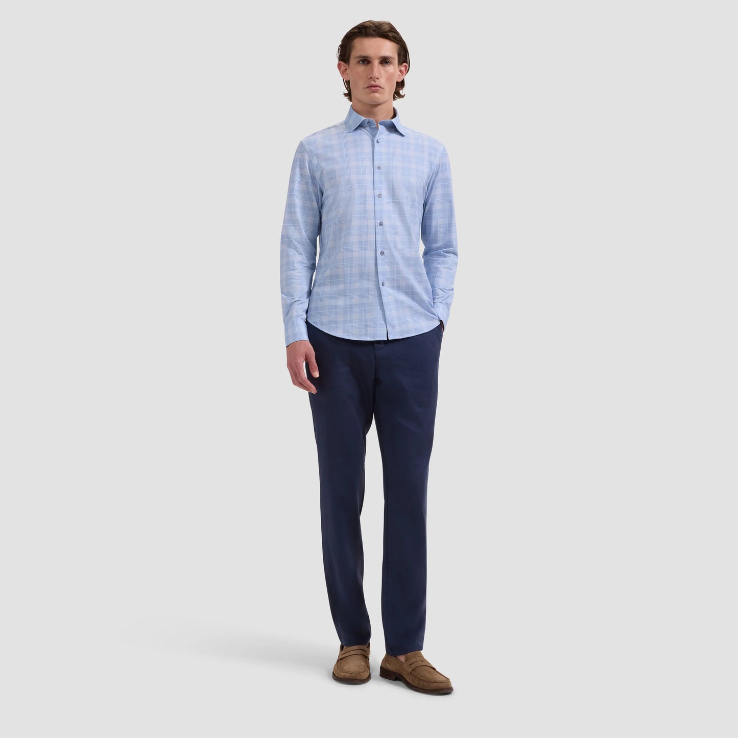 Bugatchi James OoohCotton® Graph Plaid Shirt