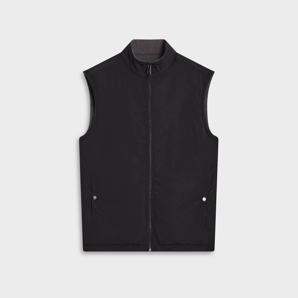 Bugatchi Reversible Micro Stripe Zip Knit Vest