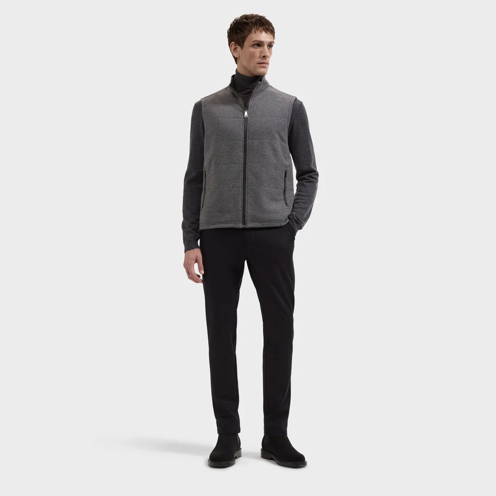 Bugatchi Reversible Micro Stripe Zip Knit Vest