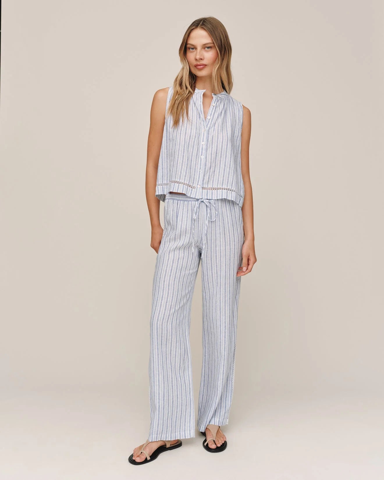 Bella Dahl Lattice Side Stripe Drawstring Pant