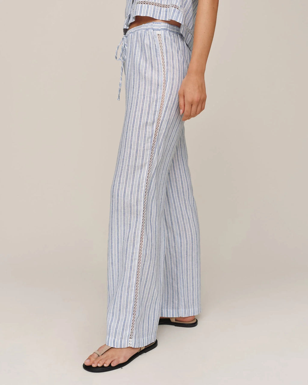 Bella Dahl Lattice Side Stripe Drawstring Pant