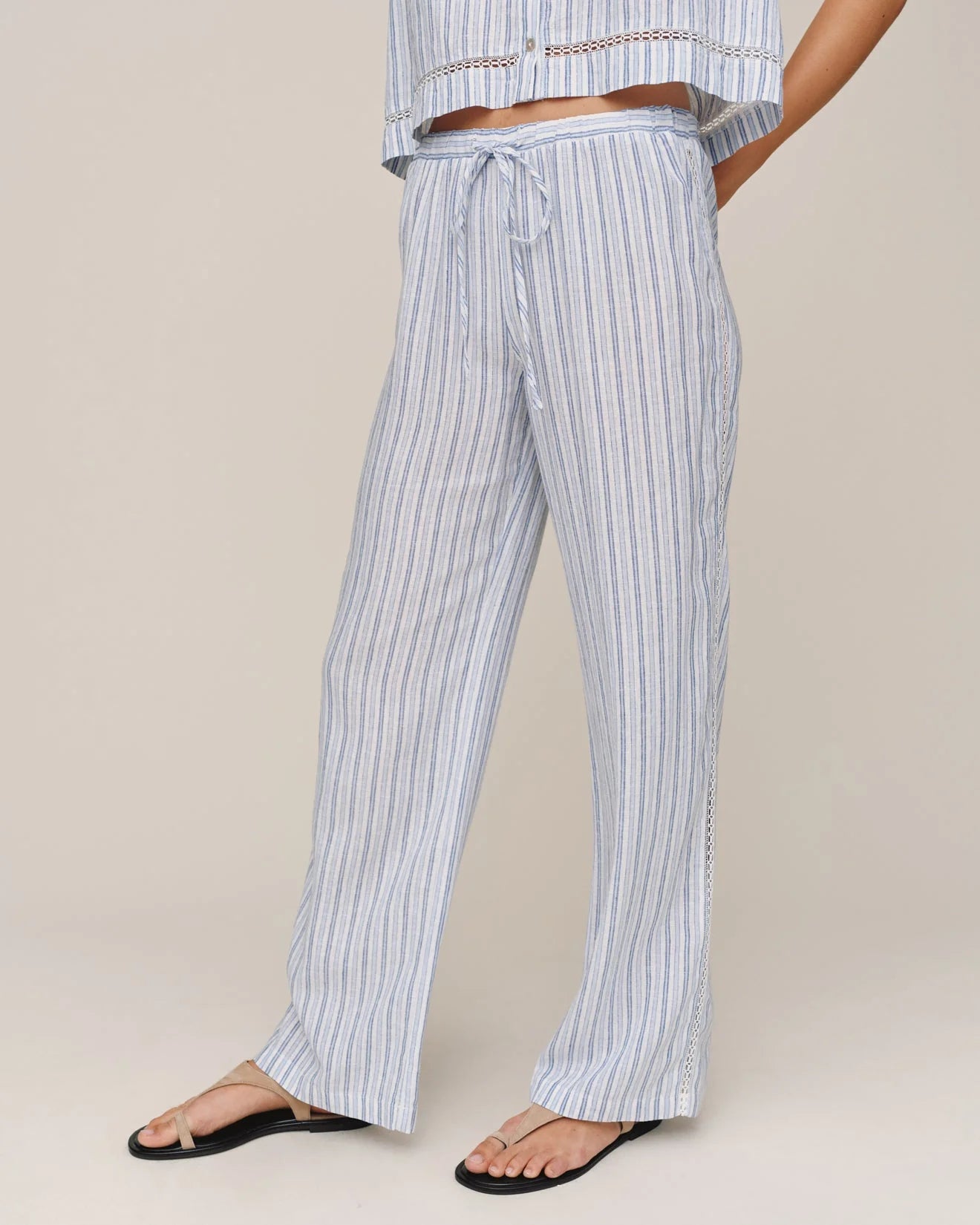 Bella Dahl Lattice Side Stripe Drawstring Pant