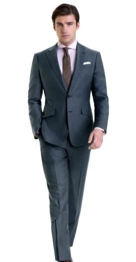 Baroni Prive Semi-Slim Fit Suit Charcoal Suit
