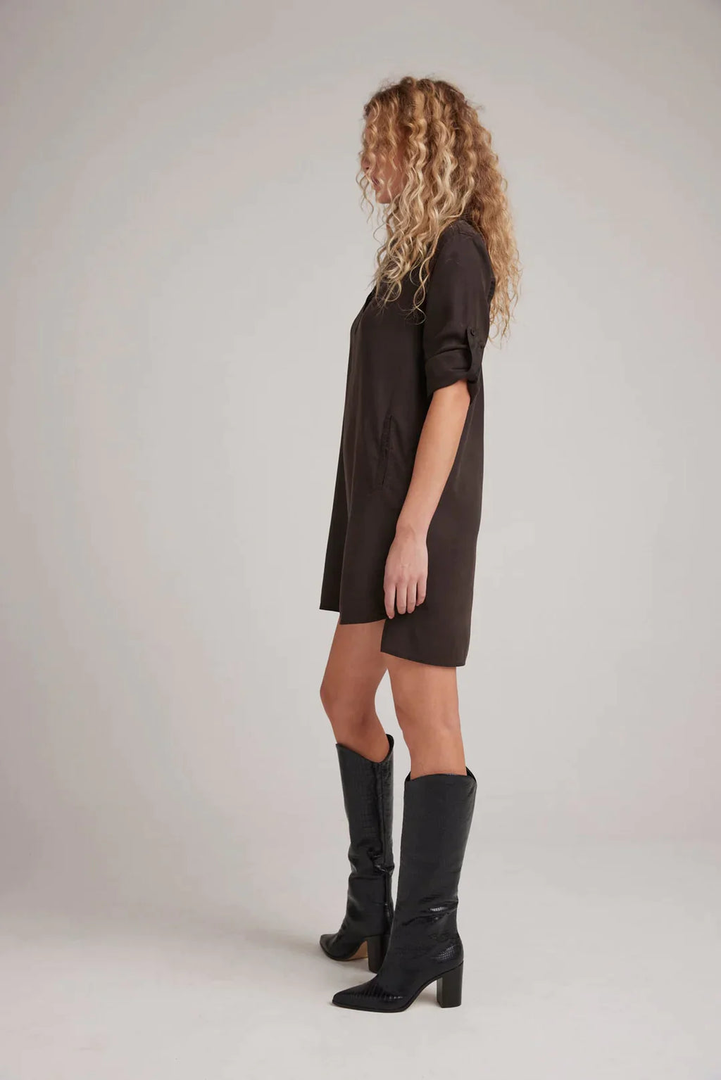 Bella Dahl Long Sleeve A-Line Shirt Dress