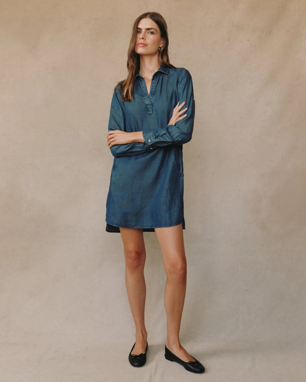 Bella Dahl Long Sleeve A Line Shirt Dress