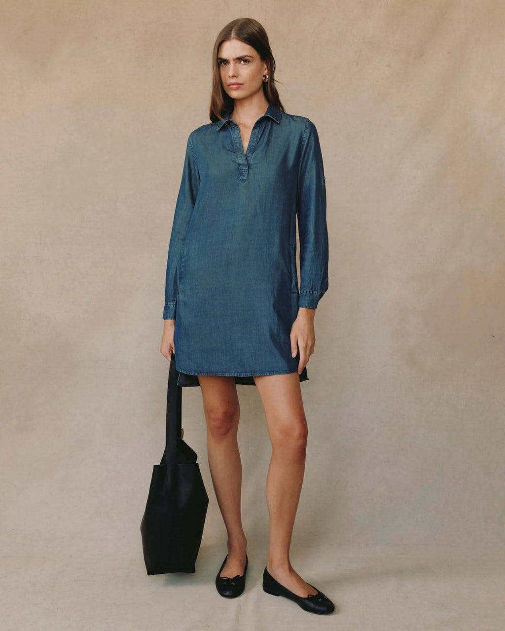 Bella Dahl Long Sleeve A Line Shirt Dress