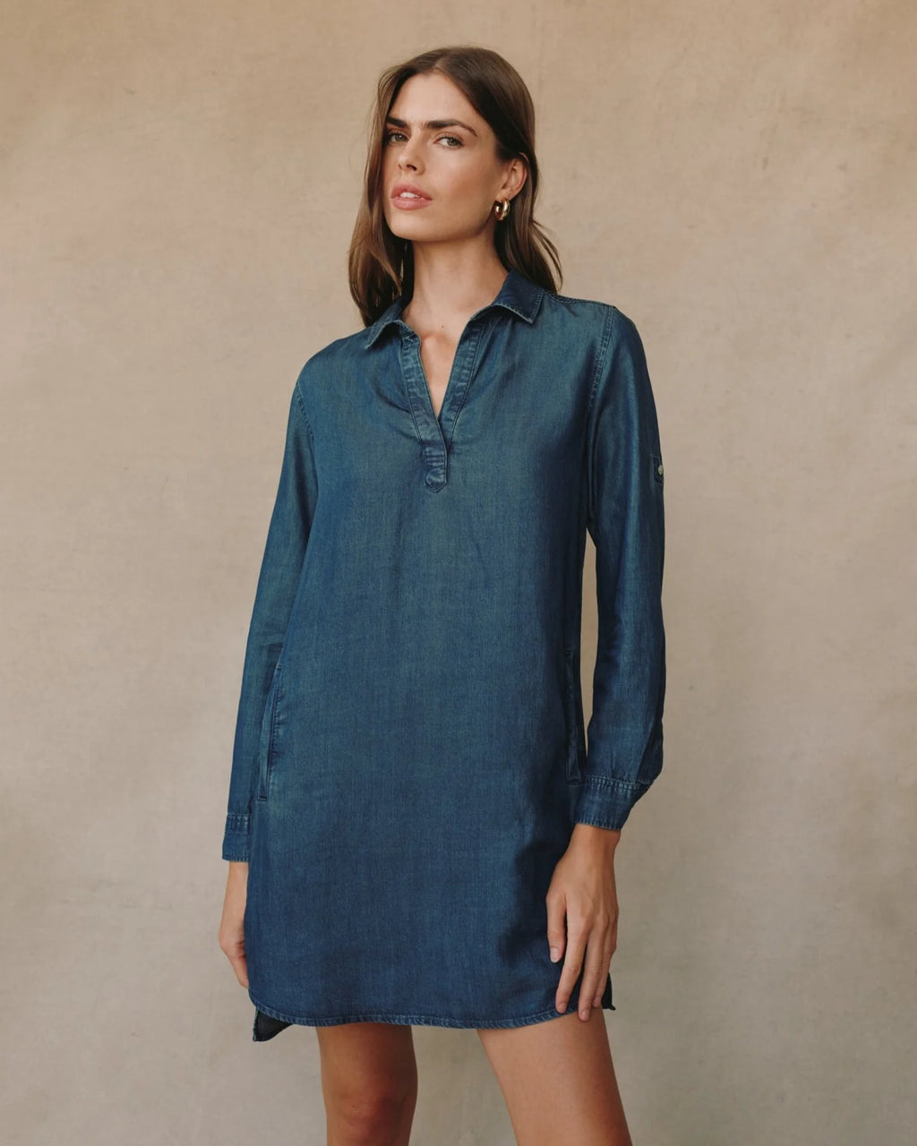 Bella Dahl Long Sleeve A Line Shirt Dress