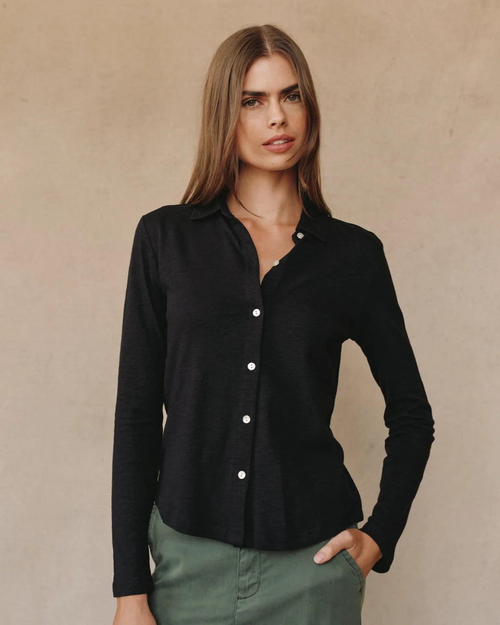 Bella Dahl Long Sleeve Knit Button Down