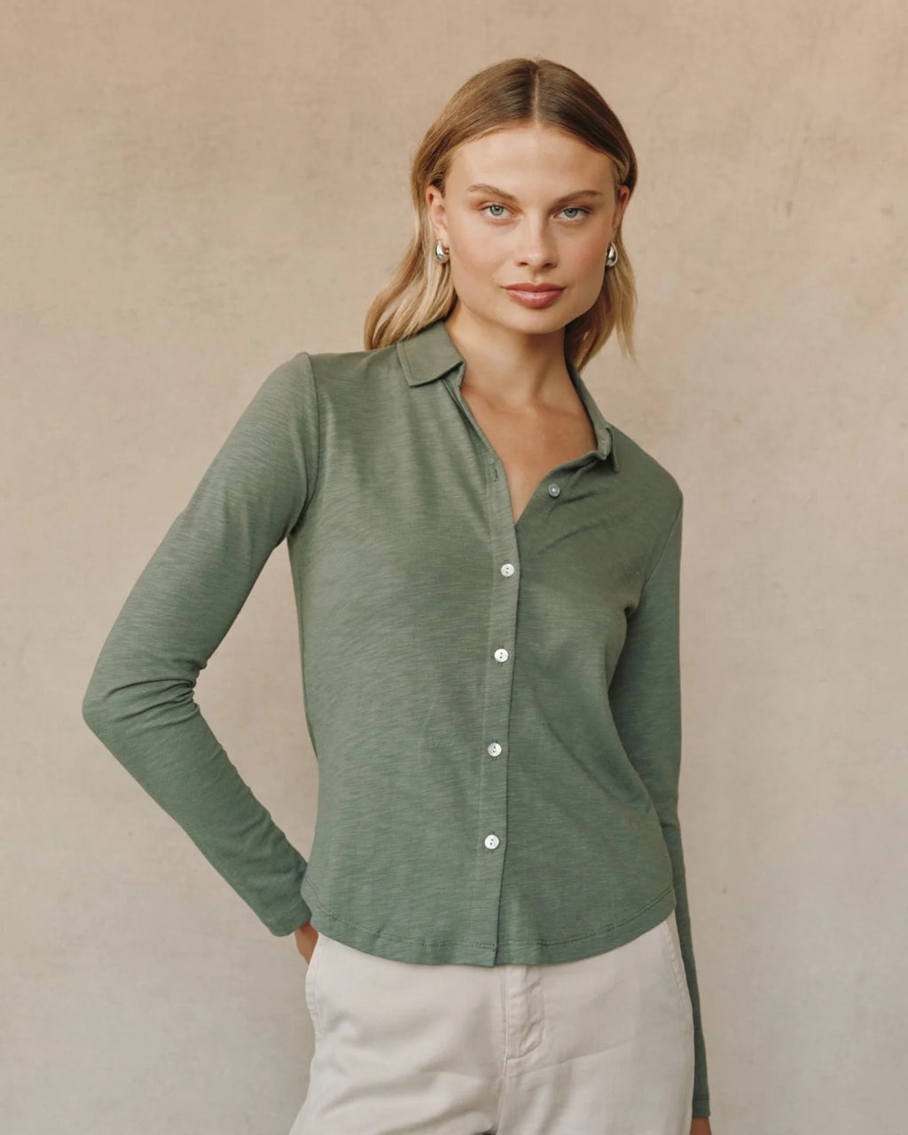 Bella Dahl Long Sleeve Knit Button Down