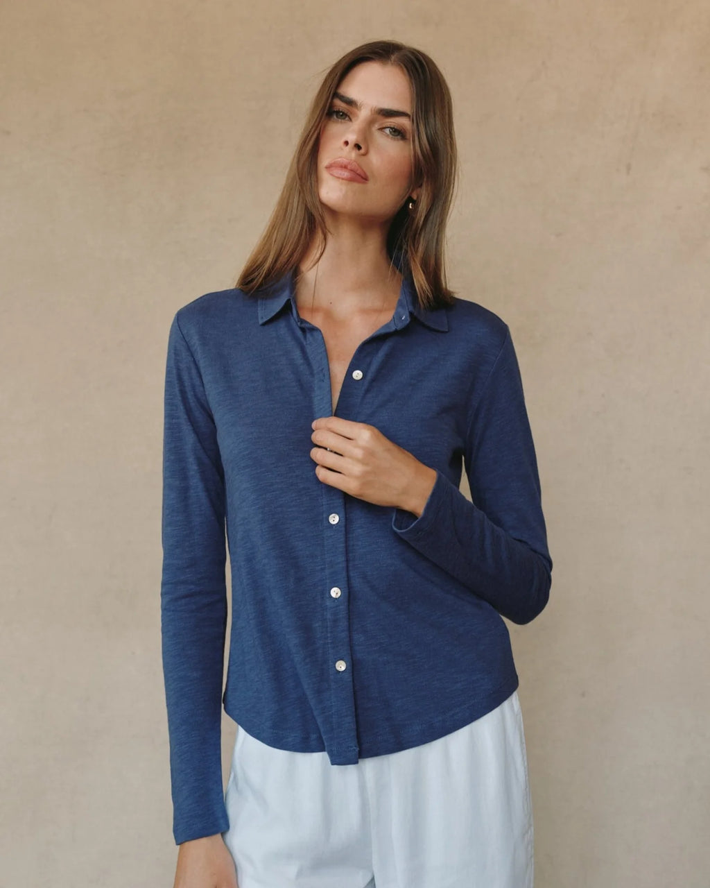 Bella Dahl Long Sleeve Knit Button Down