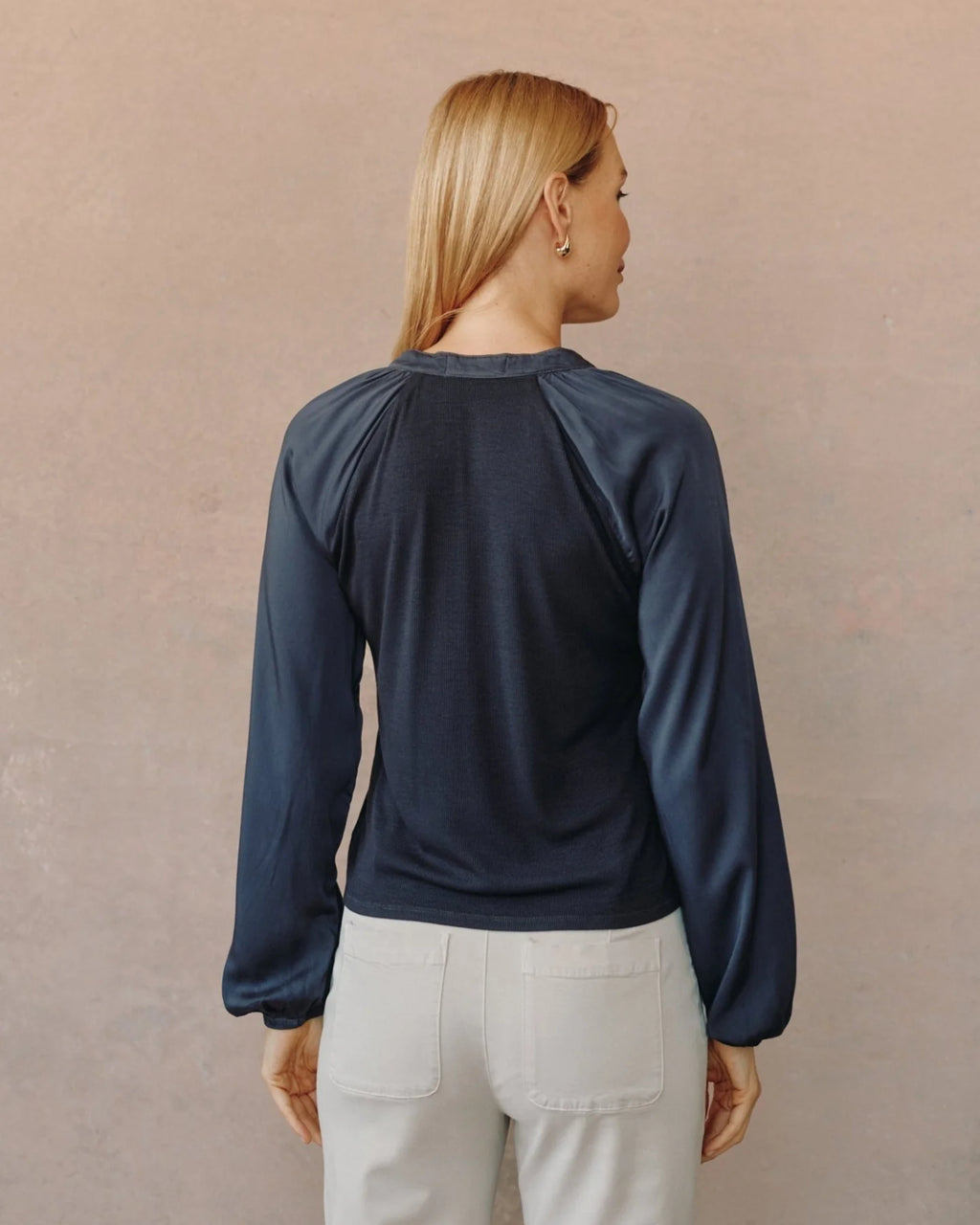 Bella Dahl Long Sleeve Raglan Mixed Shirt