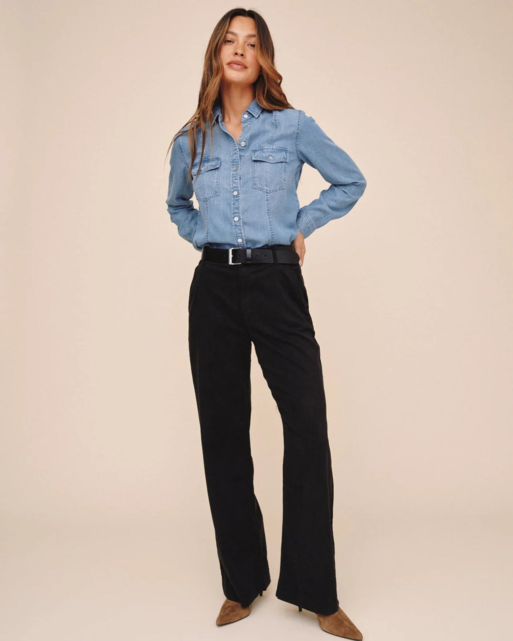 Bella Dahl Long Sleeve Seamed Shirt