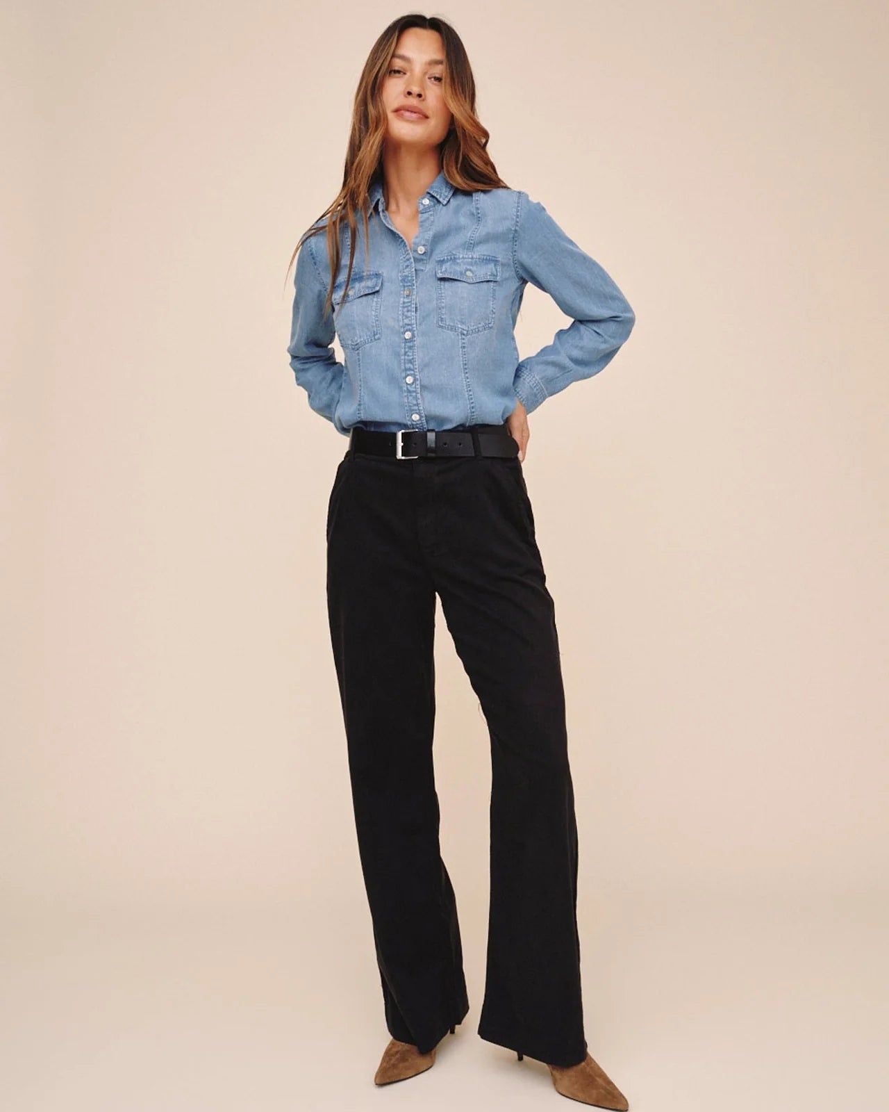 Bella Dahl Long Sleeve Seamed Shirt
