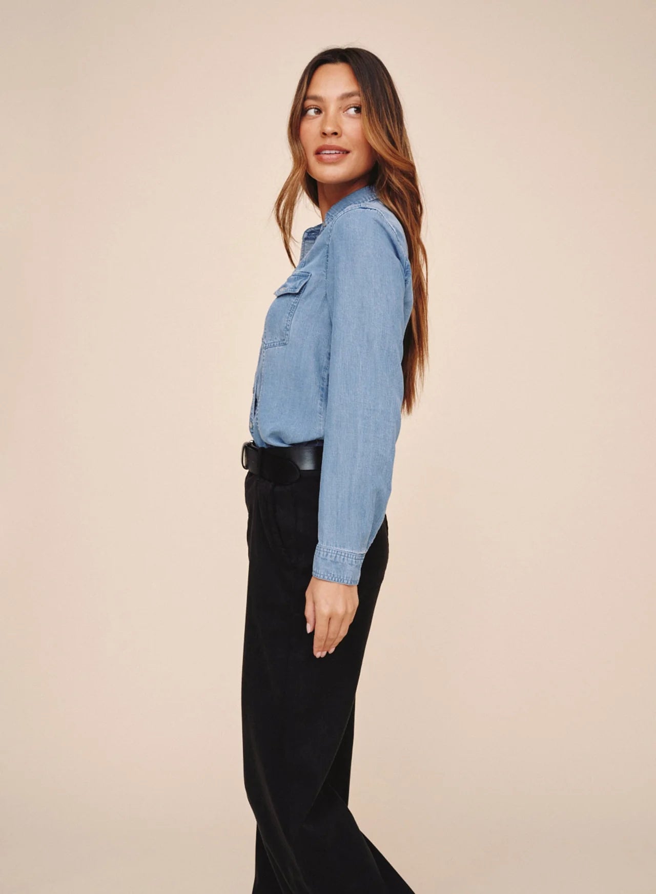 Bella Dahl Long Sleeve Seamed Shirt